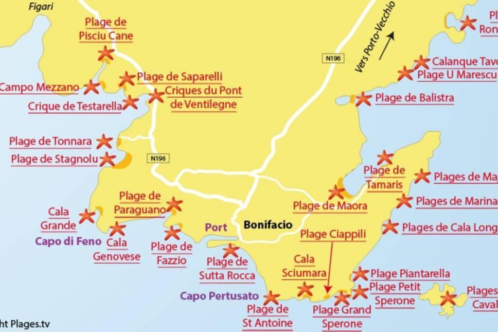 BONIFACIO 3mn du Port! Villa piscine chauffée ,clim,wifi Esterno foto